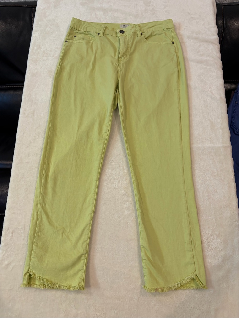 Tru Luxe Jeans Lime Green Straight-Leg Jeans